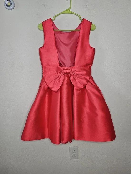 NWT Kate Spade Pink Open Back Bow Silk Mini Dress Fancy Meeting You Geranium 10 - Picture 6 of 12